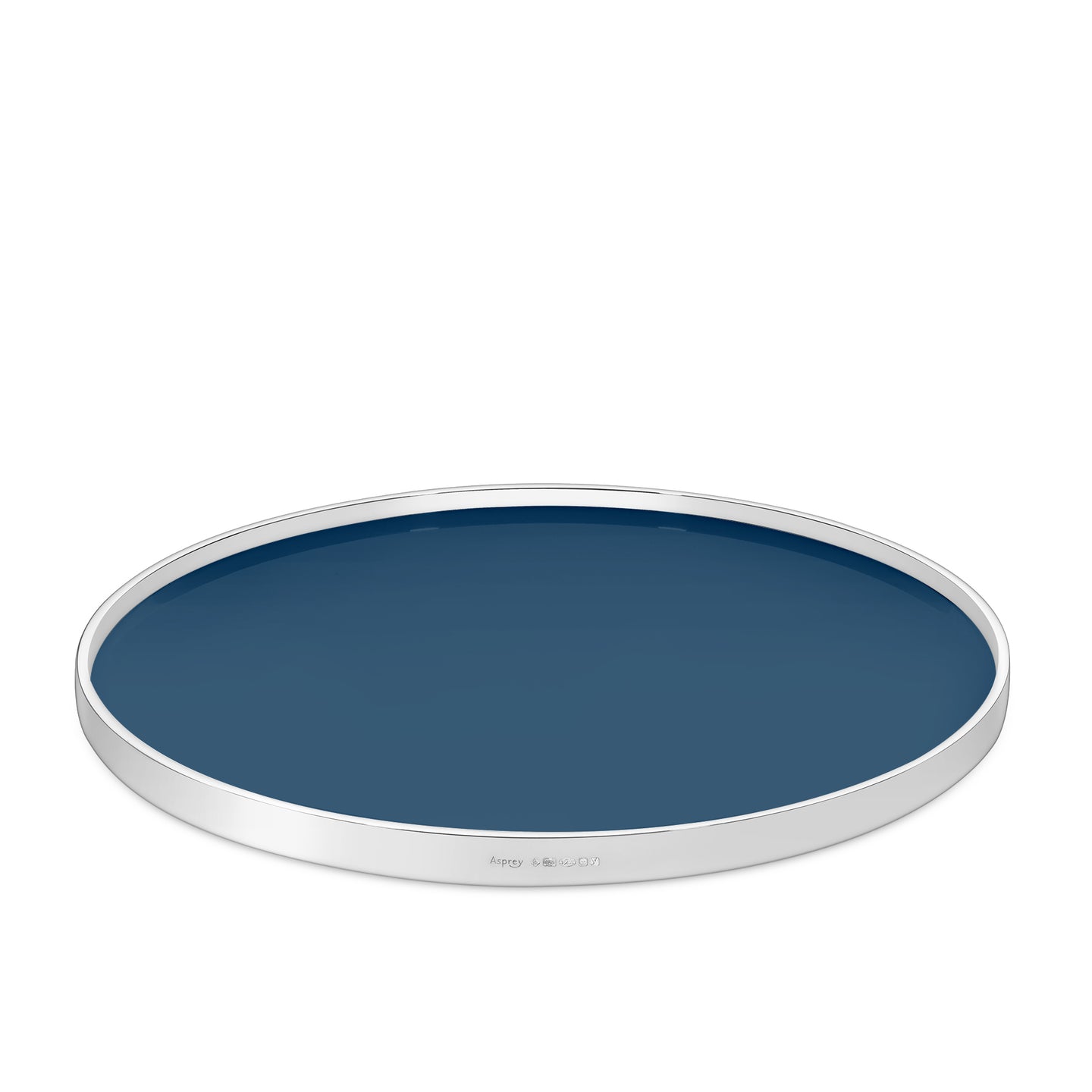Round Tray in Sterling Silver and Formica®