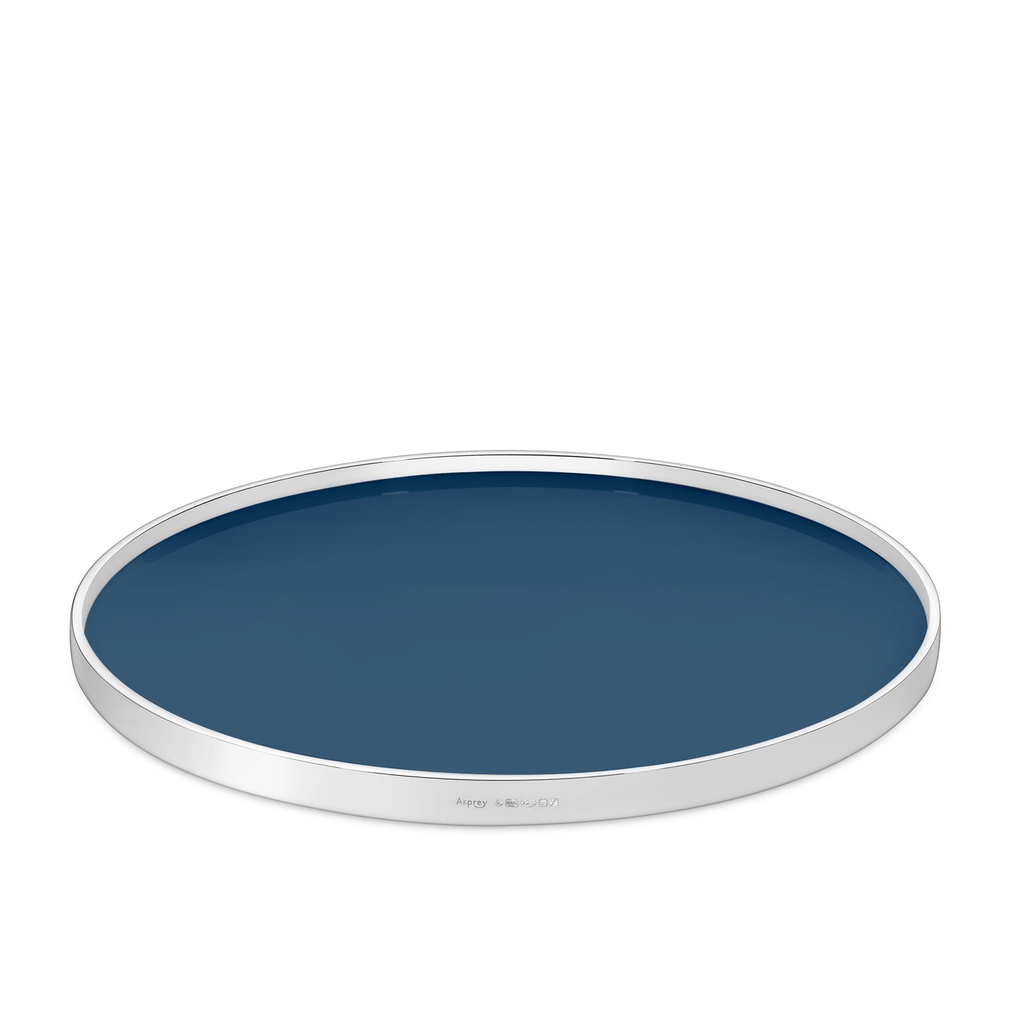 Round Tray in Sterling Silver and Formica®