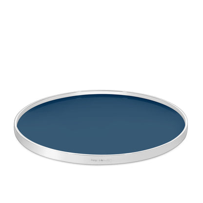 Round Tray in Sterling Silver and Formica®