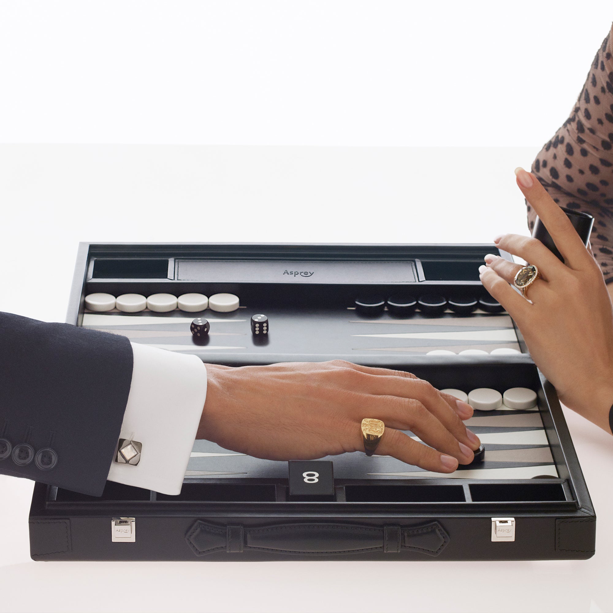 スターリングシルバー製ジオメトリックカフリンクス – Asprey London