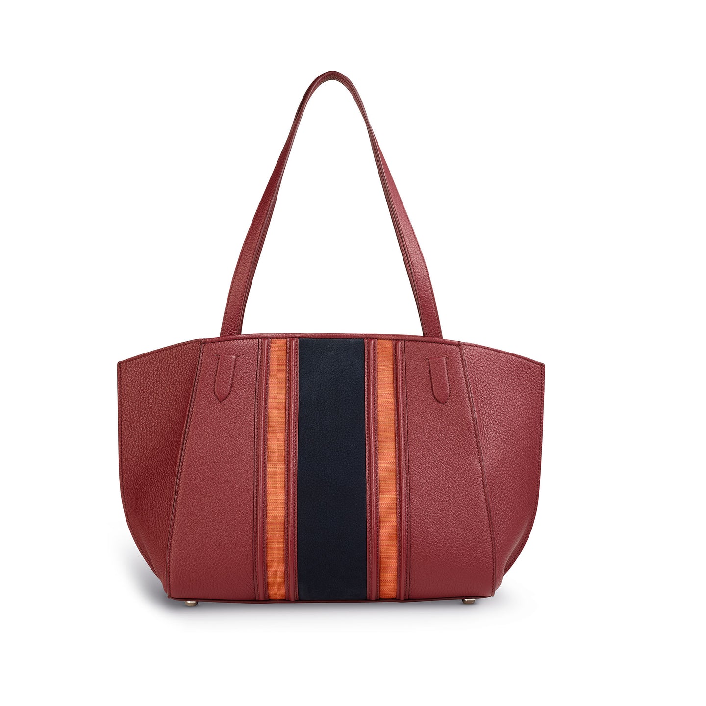 ハーバー トート スモール ストライプ ハンドバッグ ソフトグレインレザー