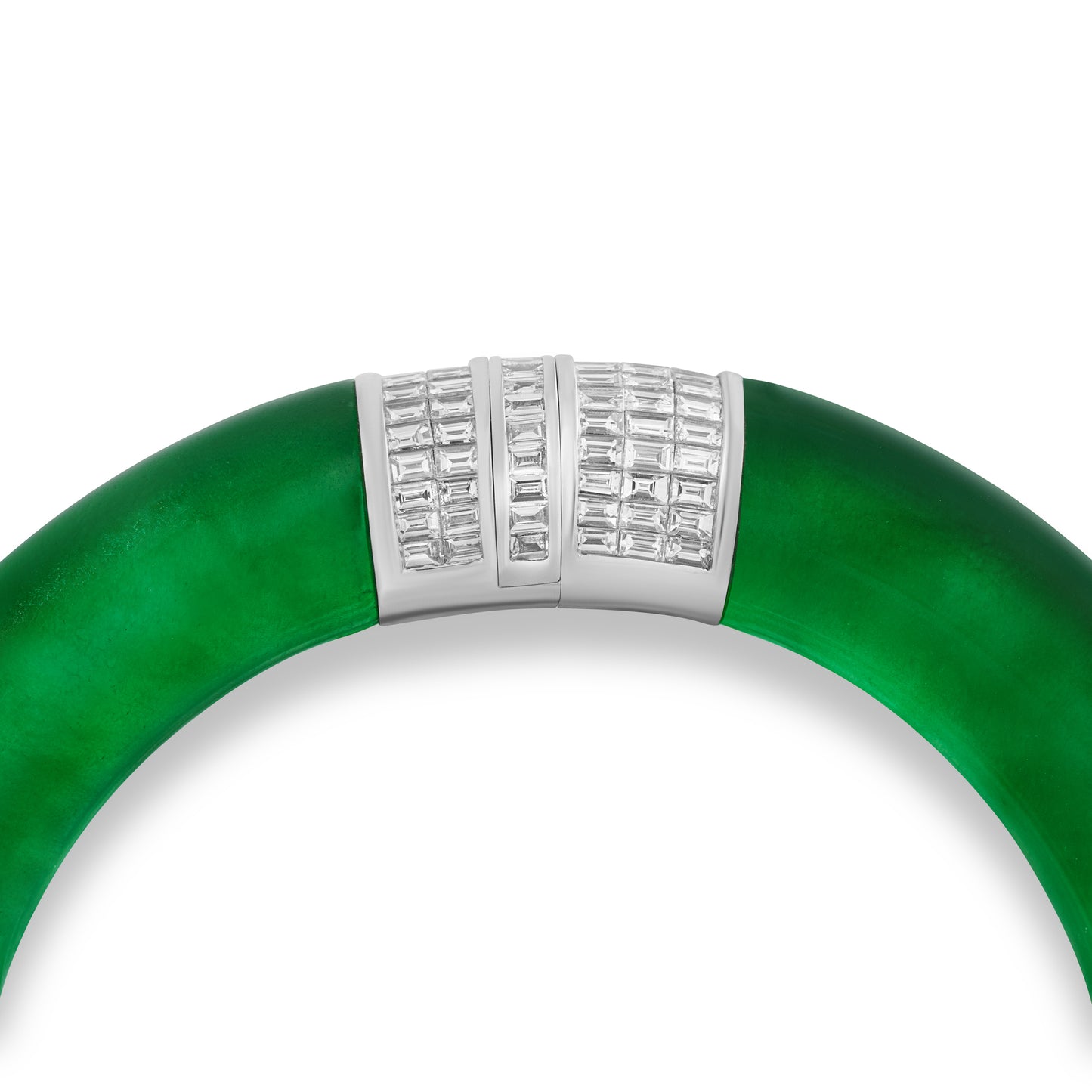 ダイヤモンド付きインペリアルジェダイトバングル