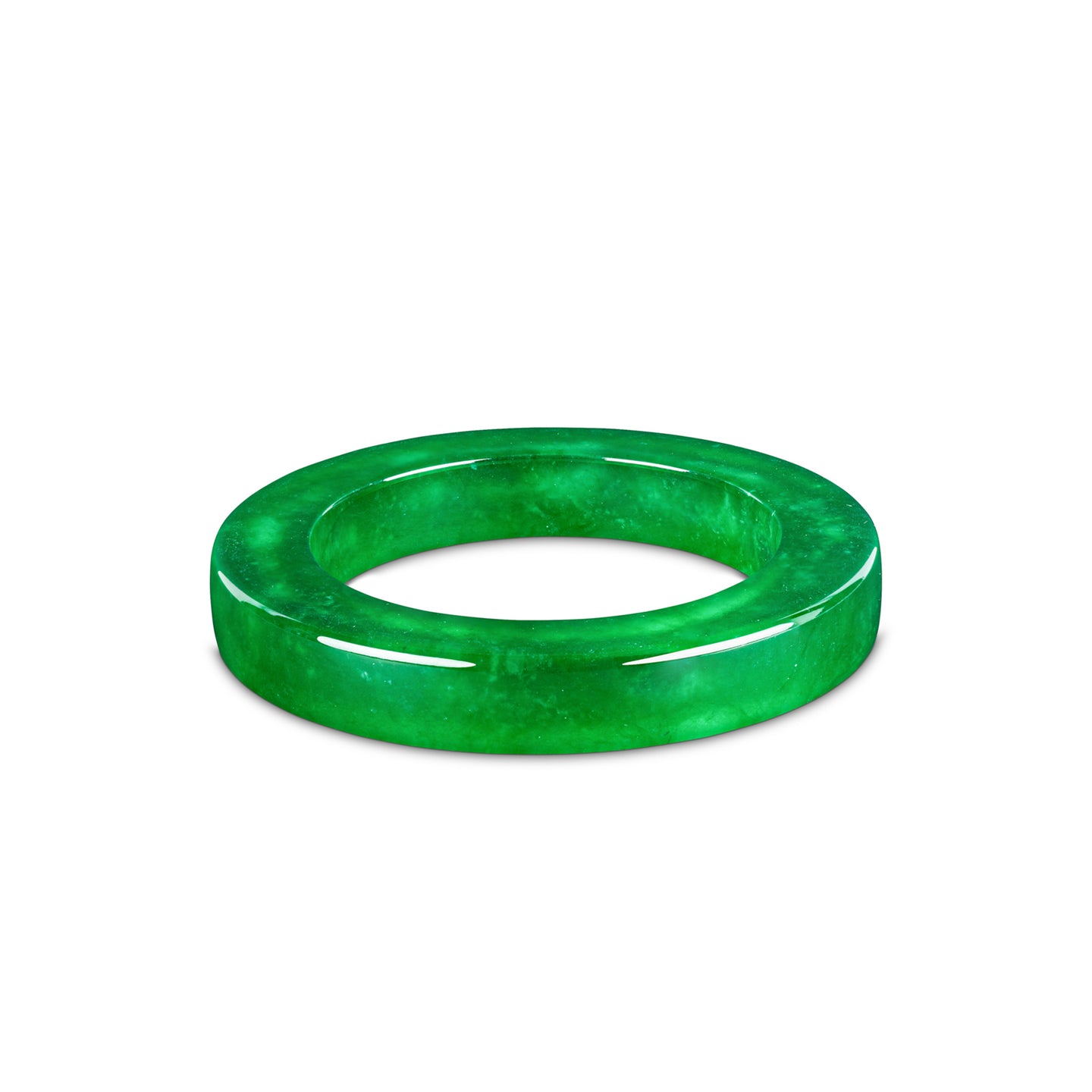 Imperial Jadeite Flat-Profile Bangle