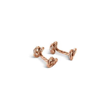 Rope Knot Cufflinks in 18ct Rose Gold