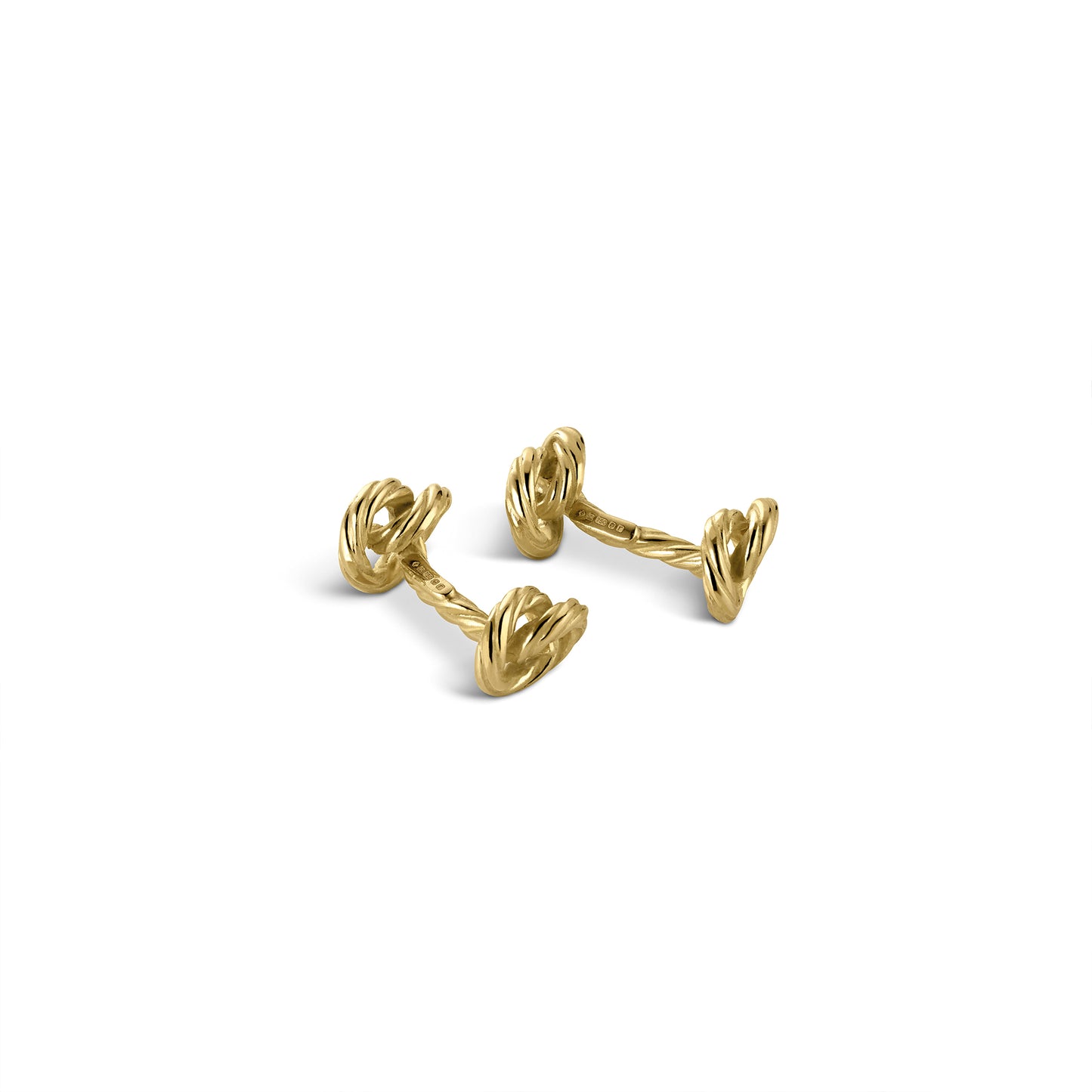 Rope Knot Cufflinks in 18ct Yellow Gold