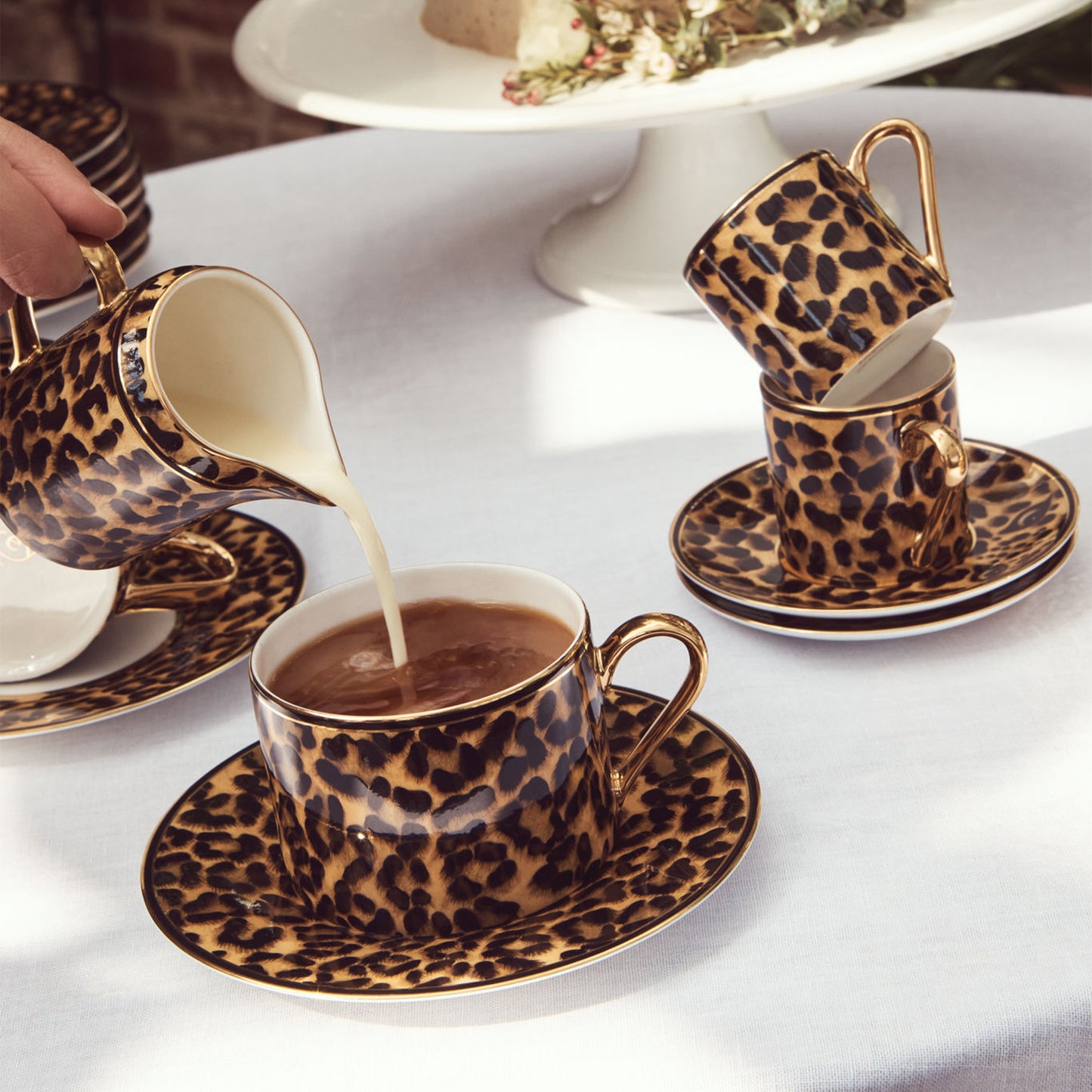 Leopard Tea Cup and Saucer