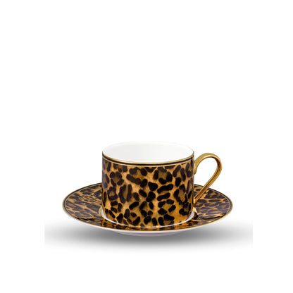 Leopard Tea Cup and Saucer