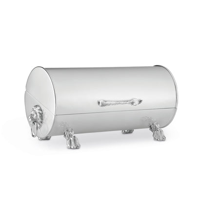 スターリングシルバーのライオンビスケットバレル