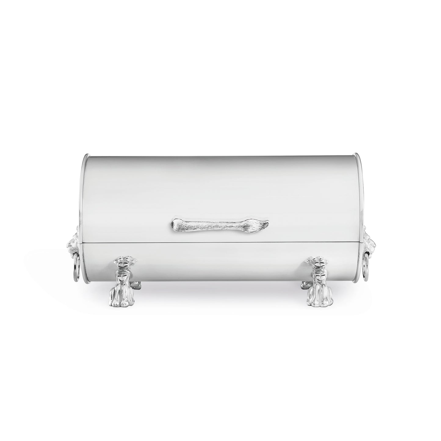 スターリングシルバーのライオンビスケットバレル