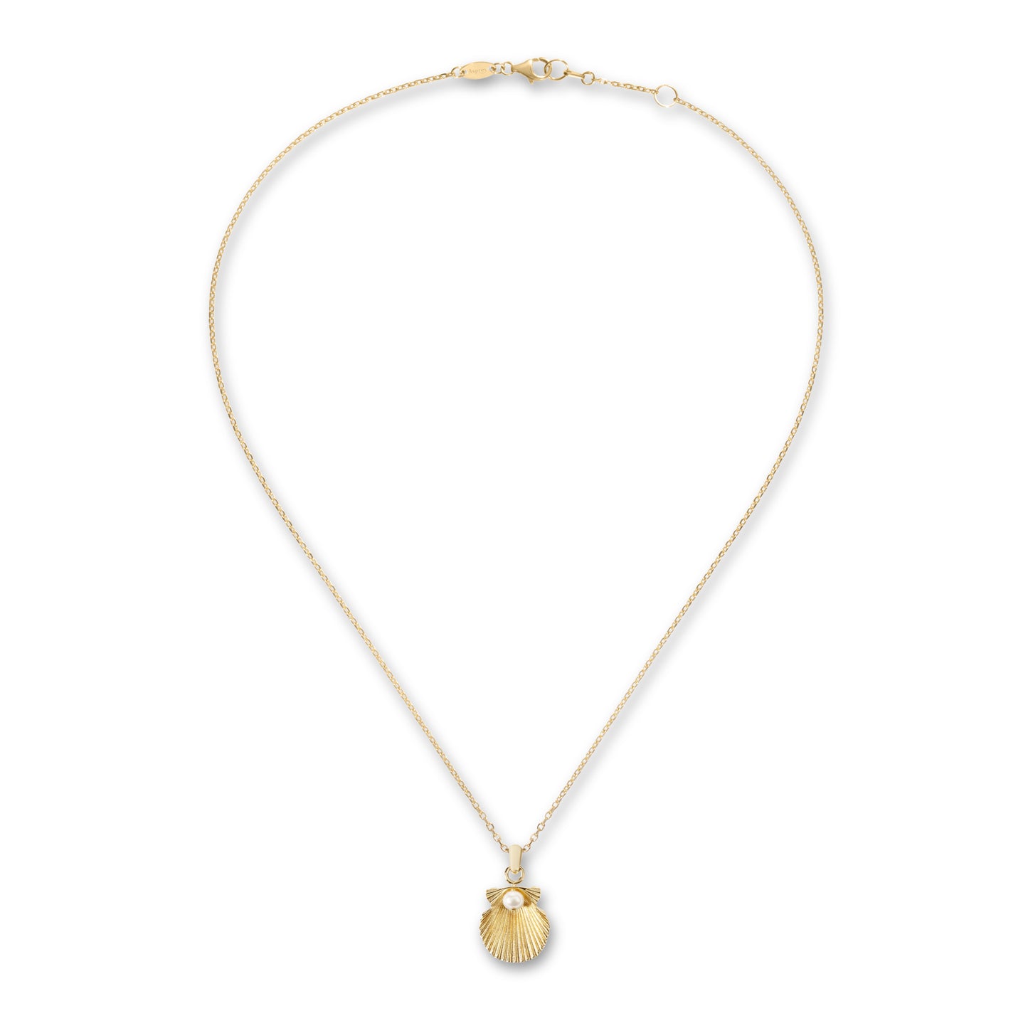 Christmas Cracker with Sterling Silver Gilt Pearl & Scallop Necklace