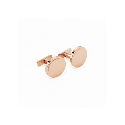 Oval Concave Cufflinks in 18ct Rose Gold
