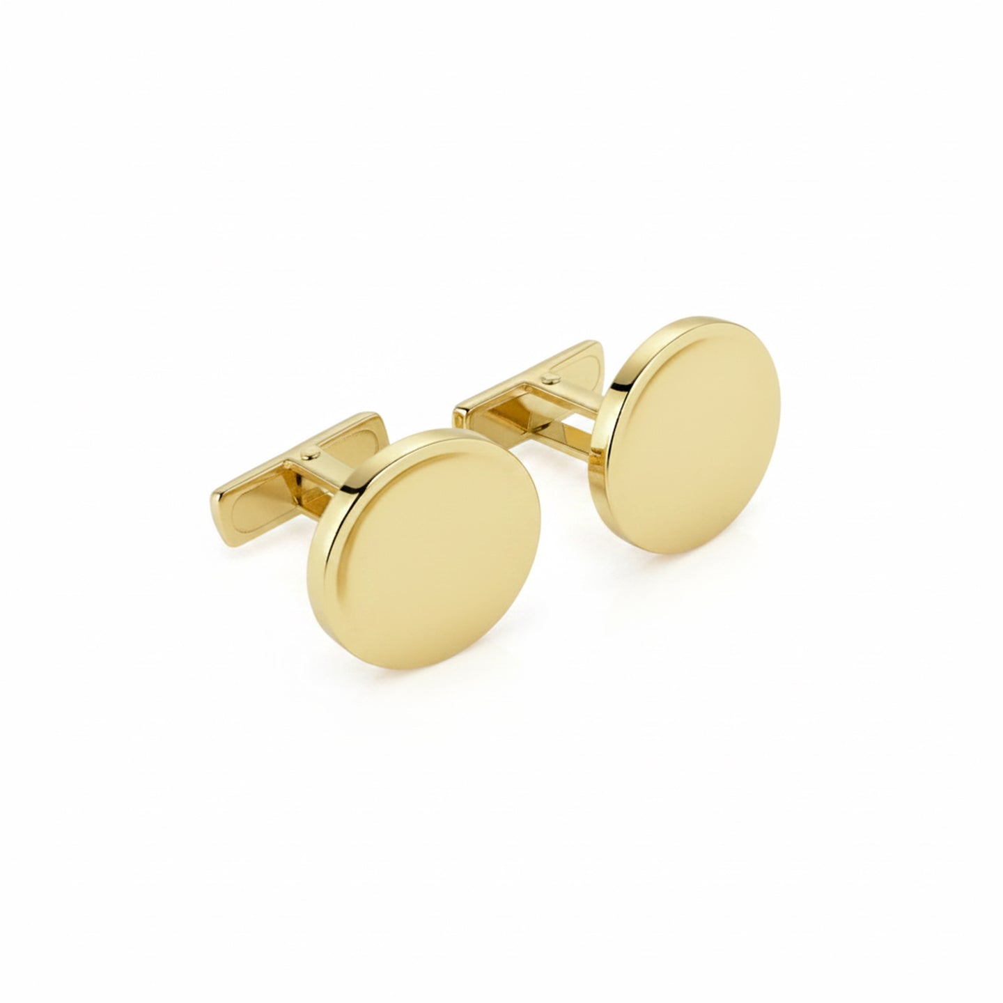 Oval Concave Cufflinks in 18ct Yellow Gold
