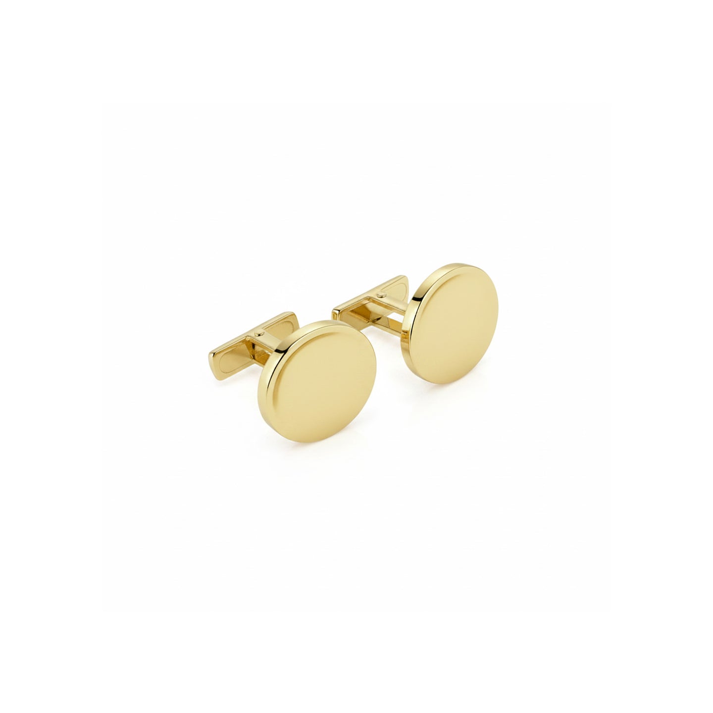 Oval Concave Cufflinks in 18ct Yellow Gold