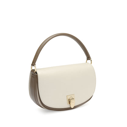 Polo Top Handle Handbag in Pebble Grain Leather