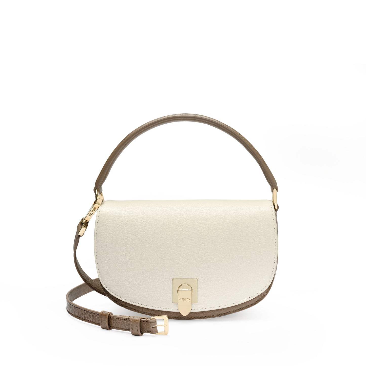 Polo Top Handle Handbag in Pebble Grain Leather