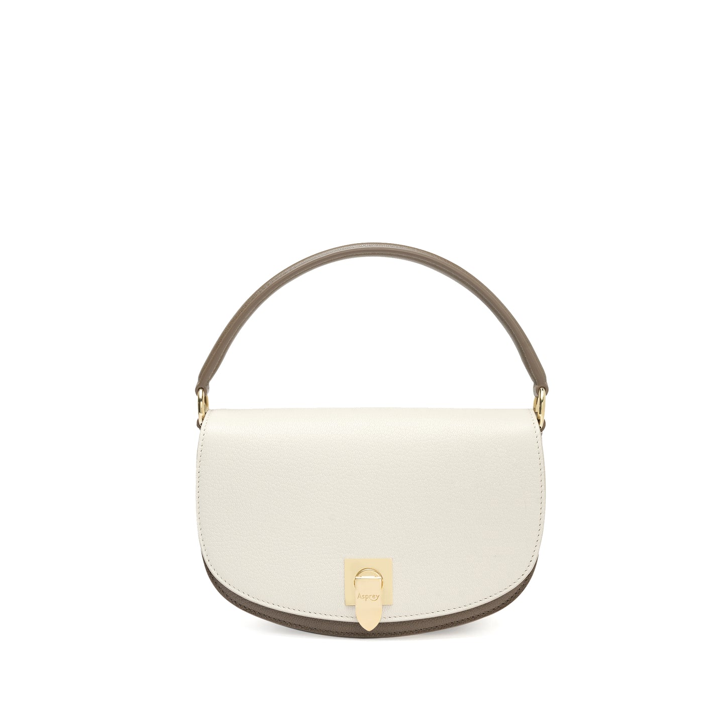 Polo Top Handle Handbag in Pebble Grain Leather