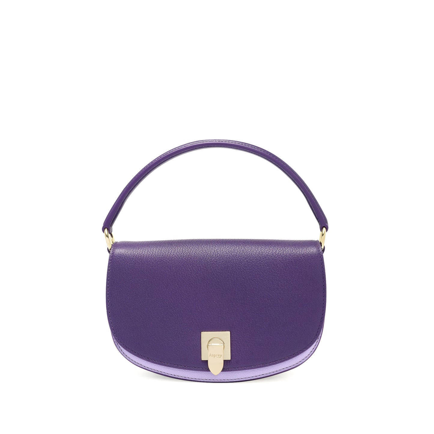 Polo Top Handle Handbag in Pebble Grain Leather