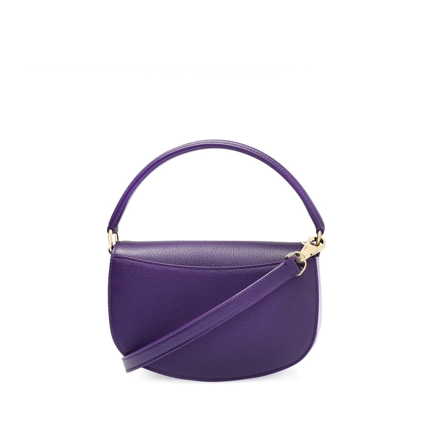 Polo Top Handle Handbag in Pebble Grain Leather