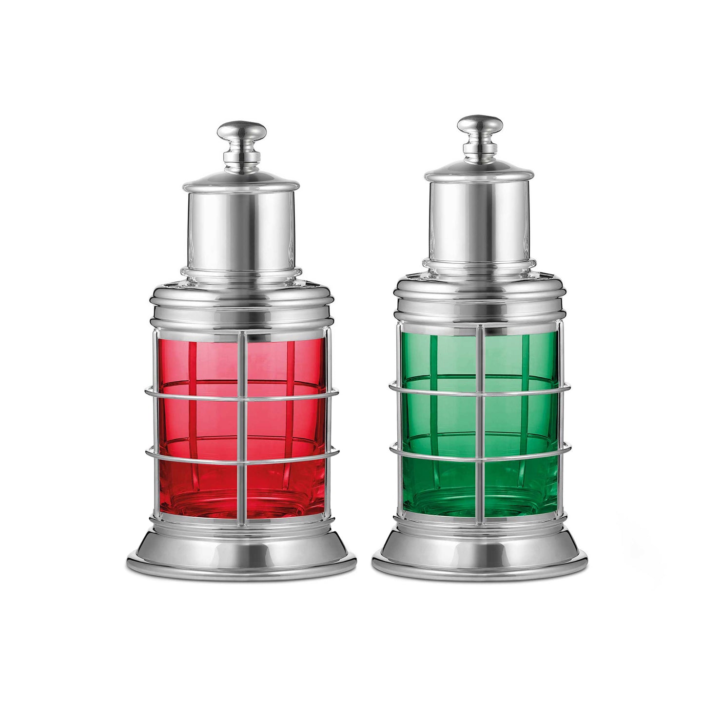 Port and Starboard Salt and Pepper Mills in Sterling Silver