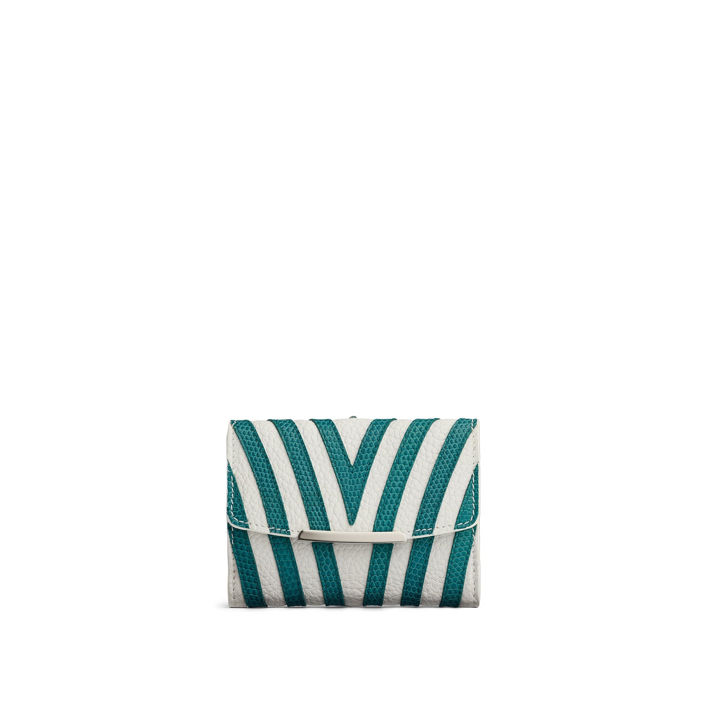 Regent French Purse in Soft Grain Leather and Lizard