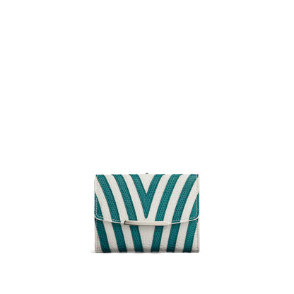 Regent French Purse in Soft Grain Leather and Lizard