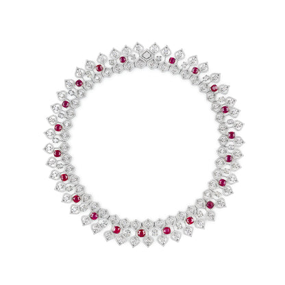 Ruby and Diamond Necklace in Platinum
