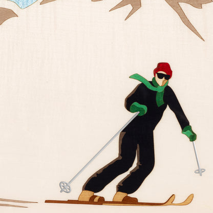 サンモリッツの寄木細工の腕時計とカフスボタンのボックス