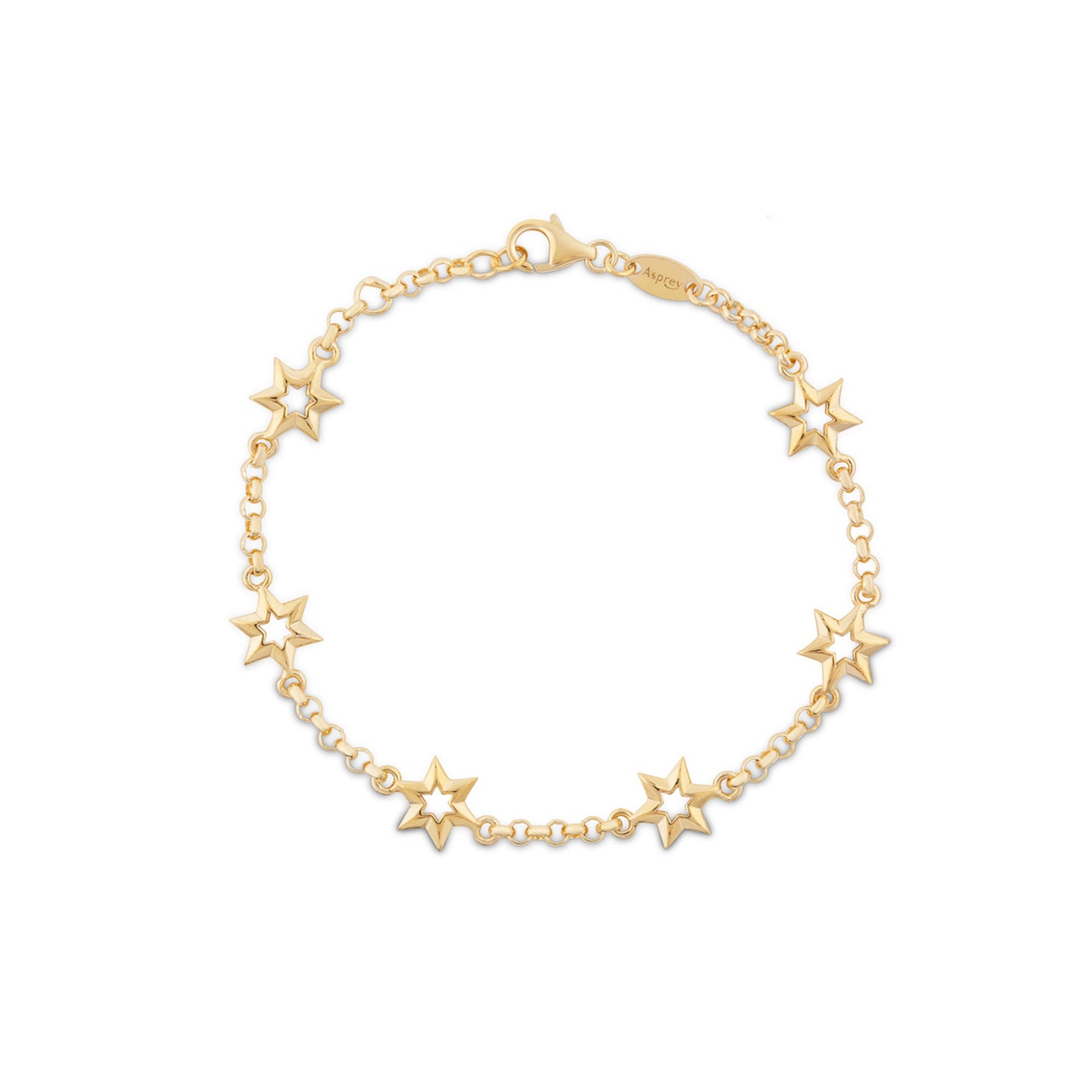 Star Bracelet in Sterling Silver Gilt
