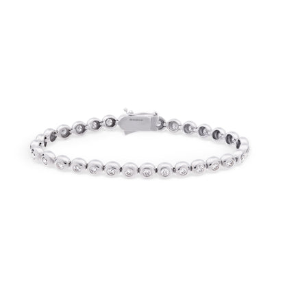 Brilliant-Cut Diamond Tennis Bracelet in 18ct White Gold