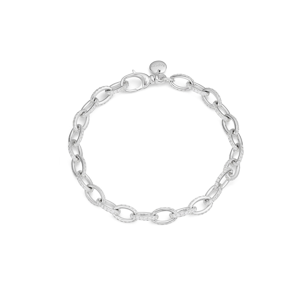 Woodland Charm Bracelet in 18ct White Gold with Diamonds