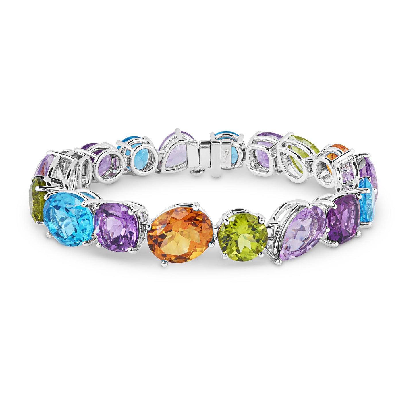 Chaos Bracelet in 18ct White Gold with Multicoloured Gemstones