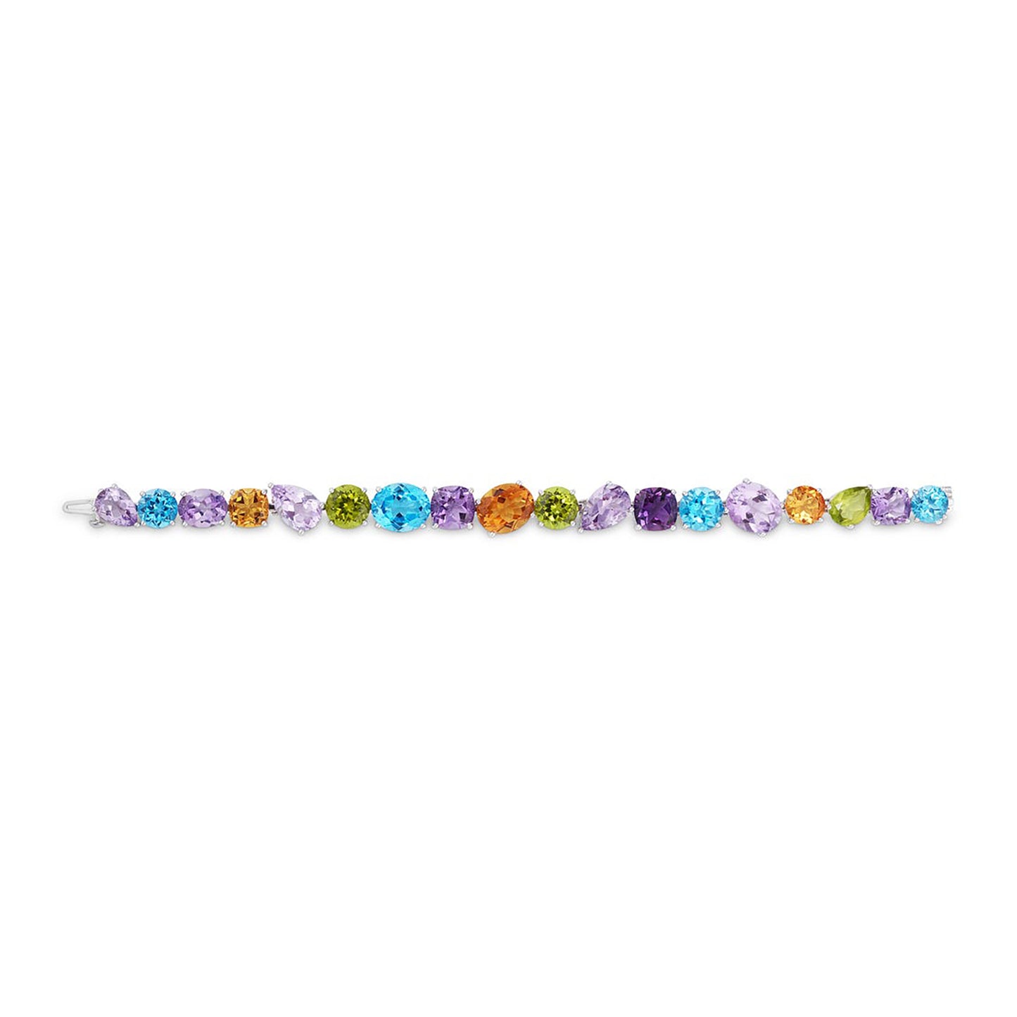 Chaos Bracelet in 18ct White Gold with Multicoloured Gemstones
