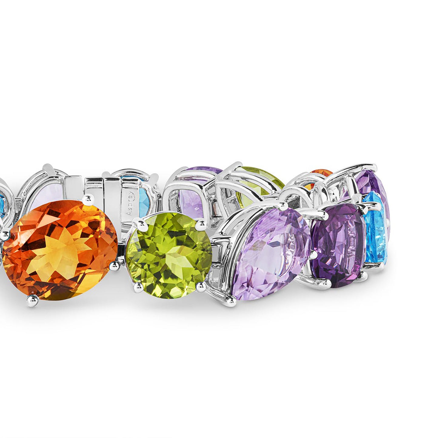 Chaos Bracelet in 18ct White Gold with Multicoloured Gemstones