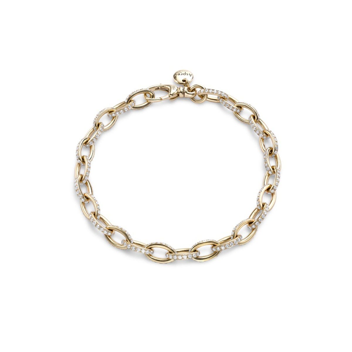 Woodland Charm Bracelet in 18ct Yellow Gold with Diamonds