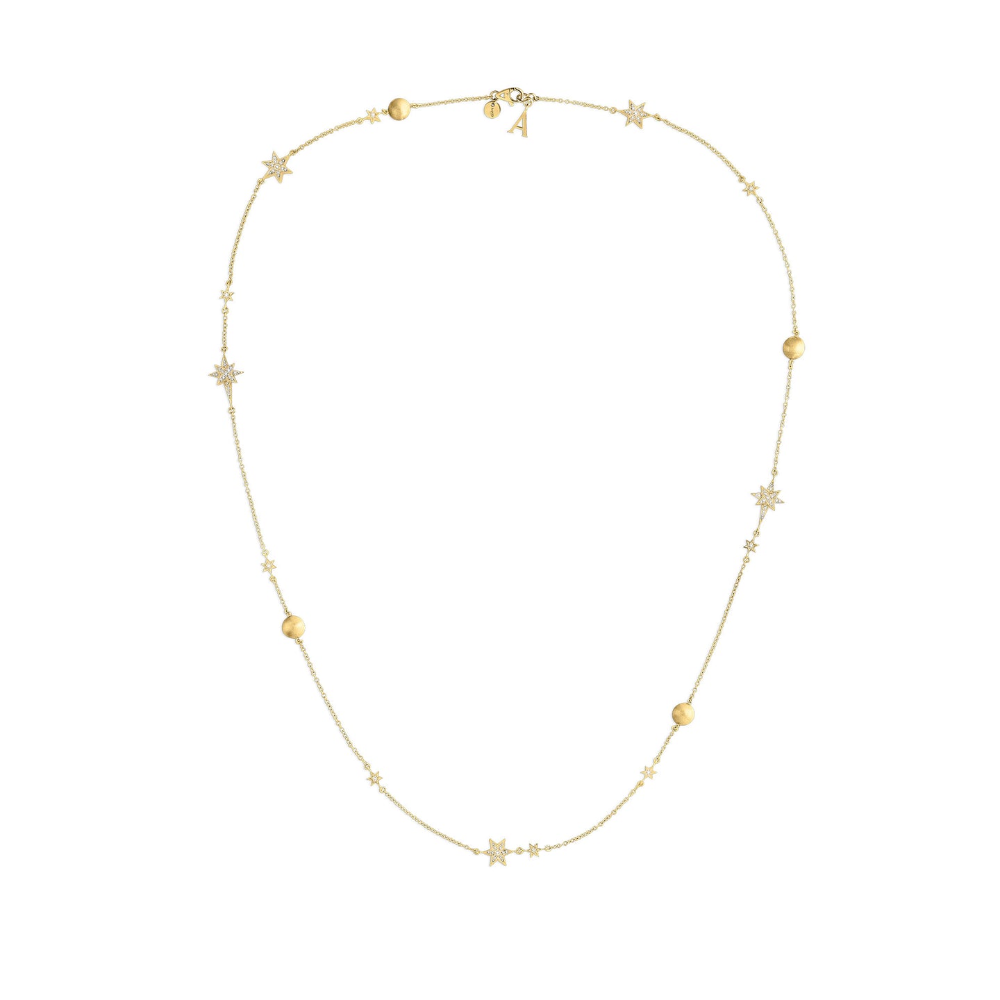 Cosmic Stargazer Necklace in 18ct Yellow Gold with Diamonds