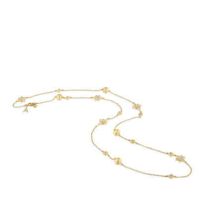 Cosmic Stargazer Necklace in 18ct Yellow Gold with Diamonds