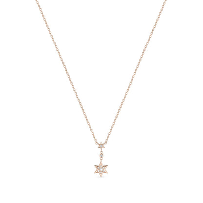 Cosmic Stargazer Pendant in 18ct Rose Gold with Diamonds