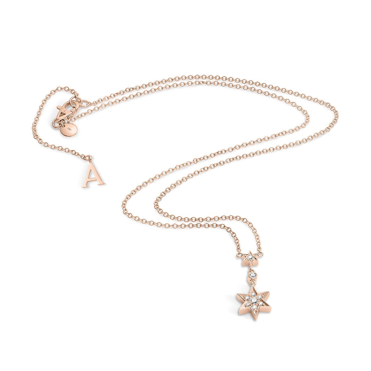 Cosmic Stargazer Pendant in 18ct Rose Gold with Diamonds