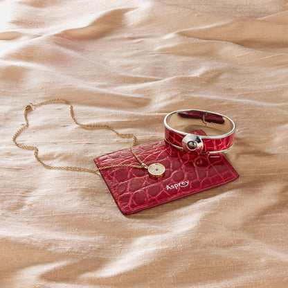 Bond Street Slip Card Holder in Crocodile