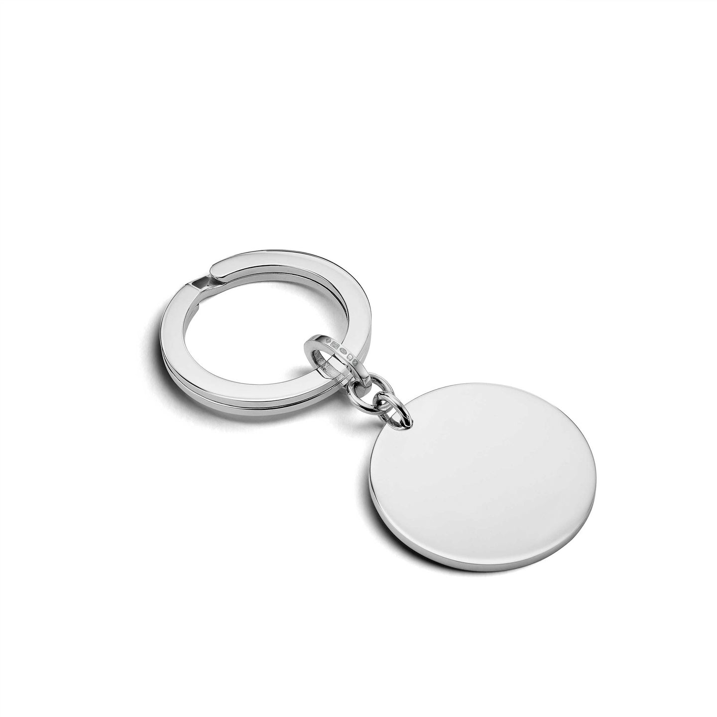 Disc Keyring in Sterling Silver