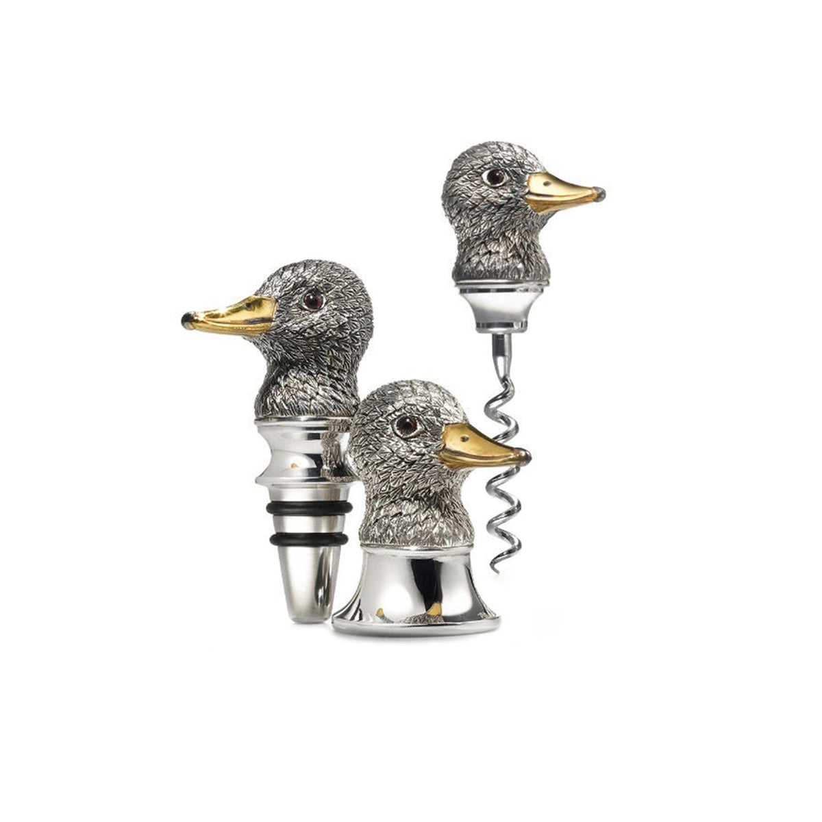 Duck Head Corkscrew in Sterling Silver