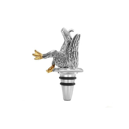 Dipping Duck Bottle Stopper in Sterling Silver