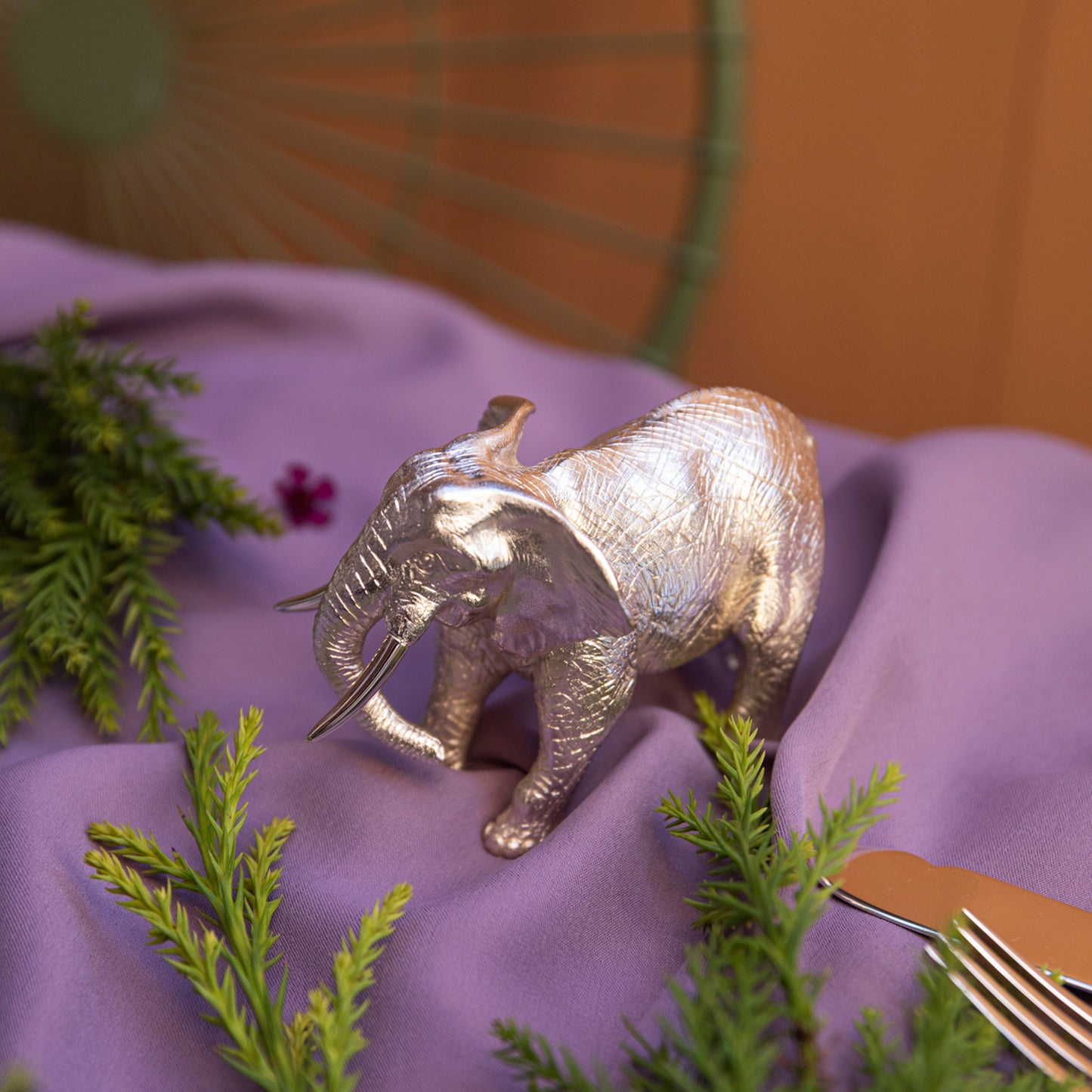 Elephant Figurine in Sterling Silver