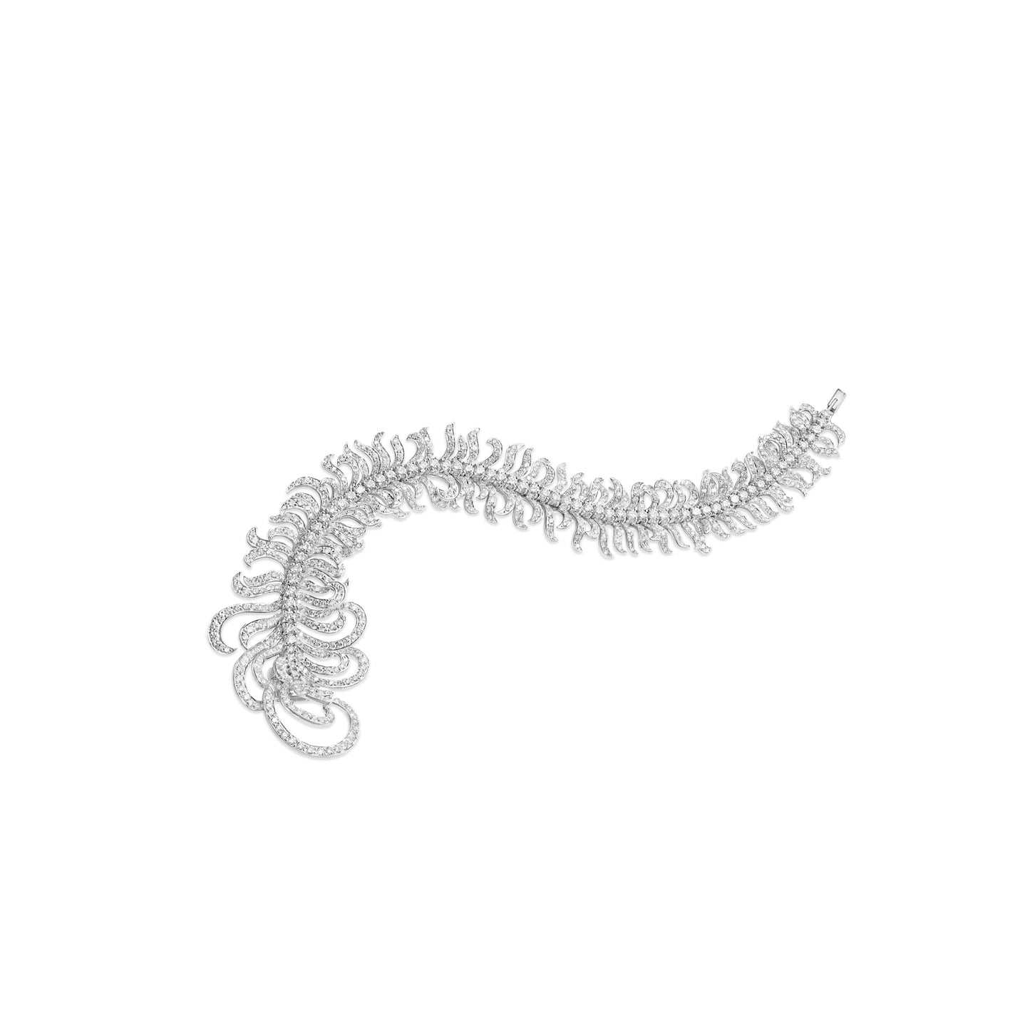Feather Bracelet in 18ct White Gold with Diamonds