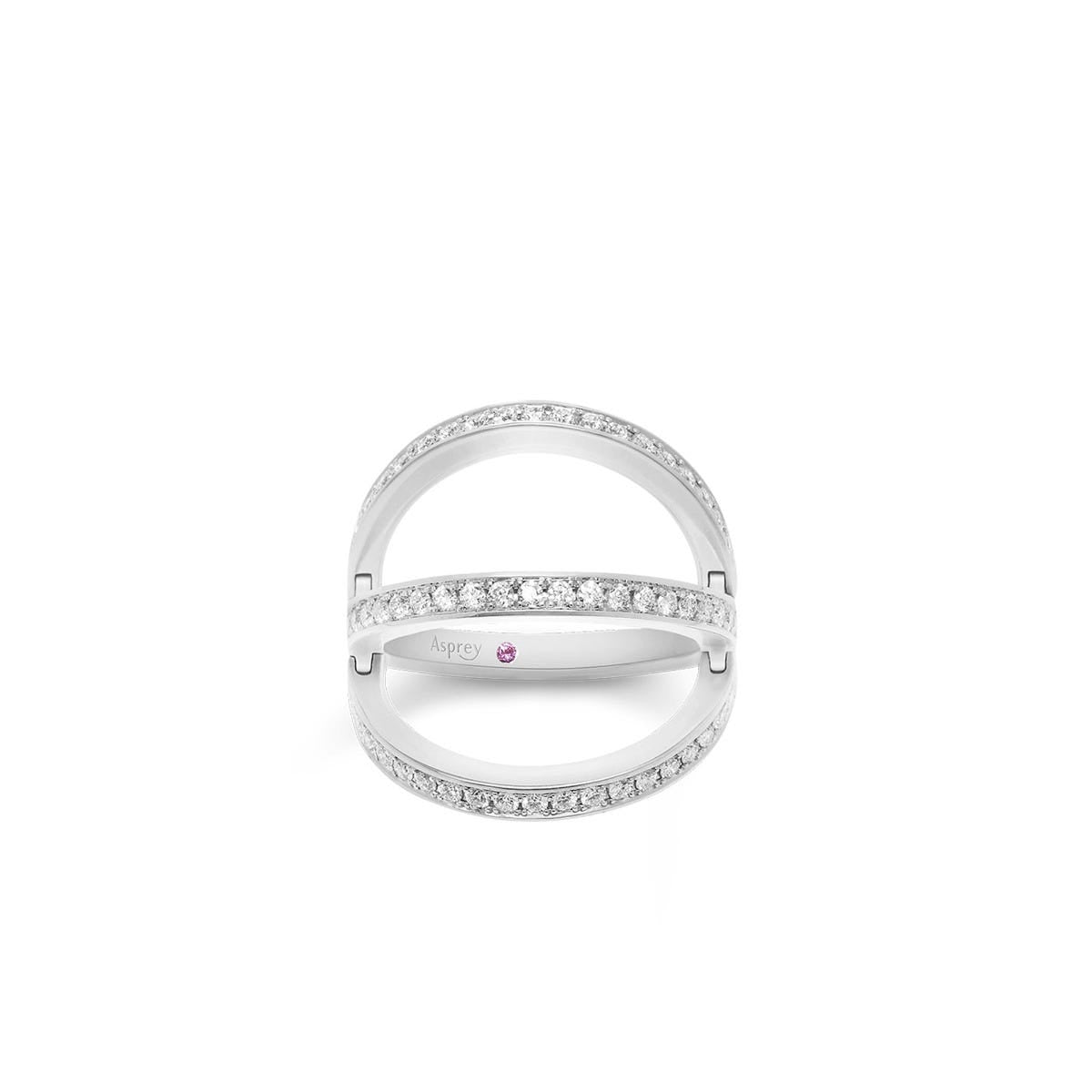 Flip Ring in 18ct White Gold with Diamonds