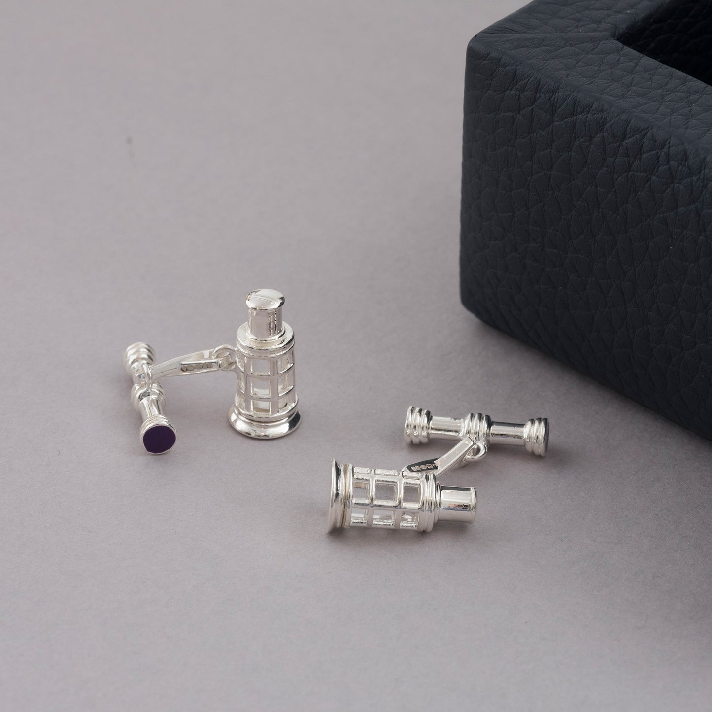 Lantern Cufflinks in Sterling Silver