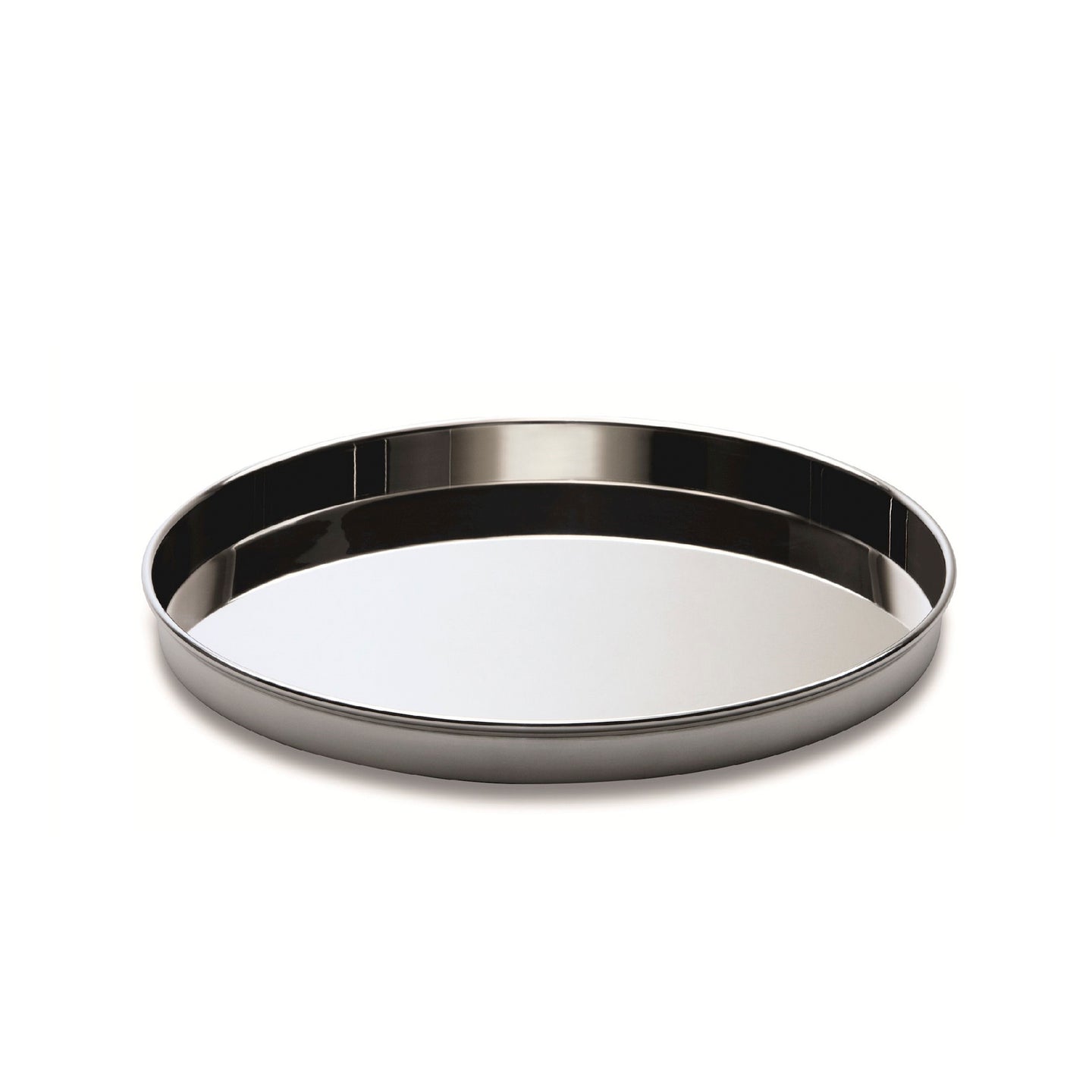 Large Round Tray in Sterling Silver