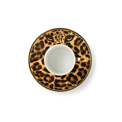Leopard Espresso Cup and Saucer