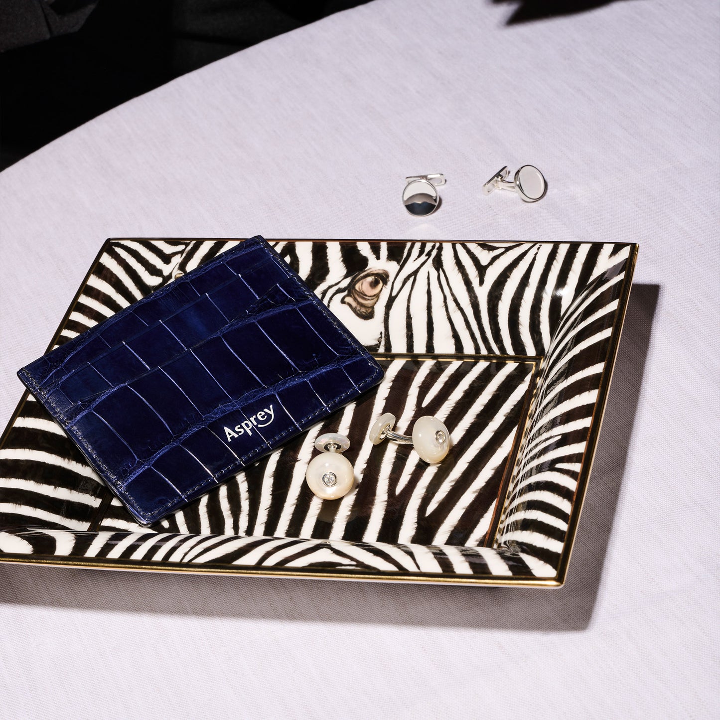 Bond Street Slip Card Holder in Crocodile