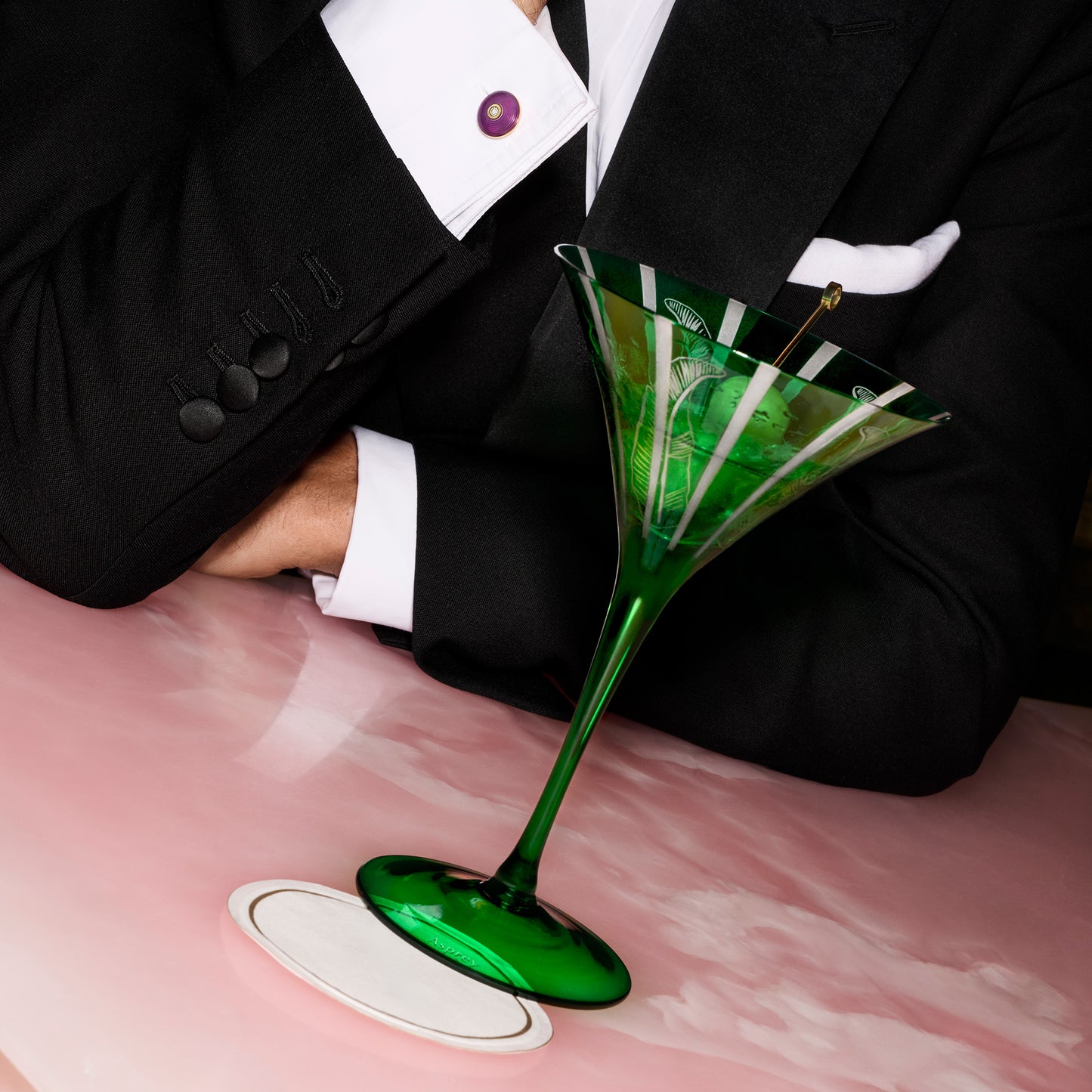 Beverly Hills Crystal Martini Glass